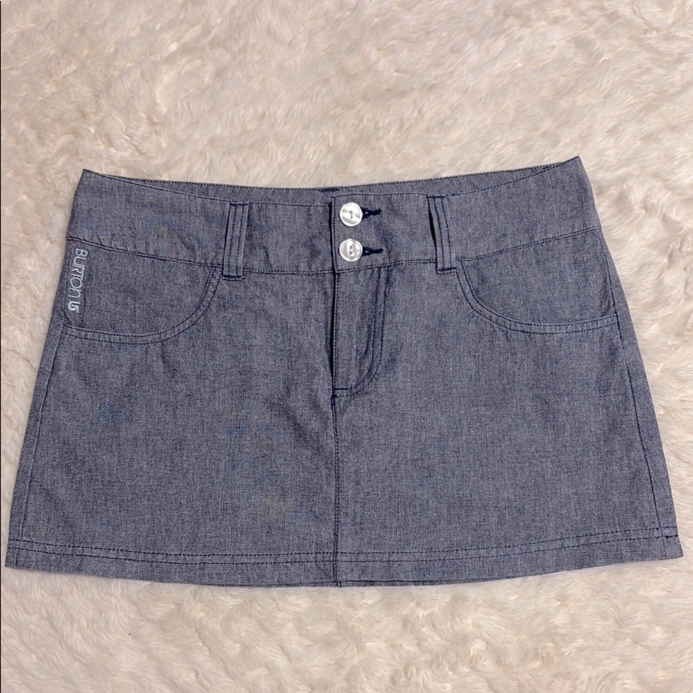 Burton Chambray Blue Mini Skirt Size 3/26
